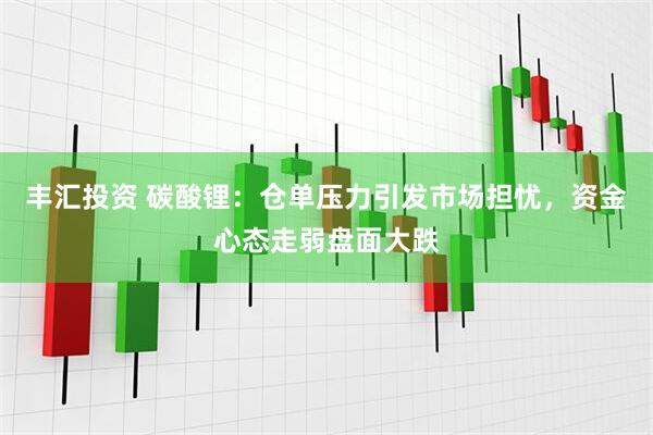 丰汇投资 碳酸锂：仓单压力引发市场担忧，资金心态走弱盘面大跌